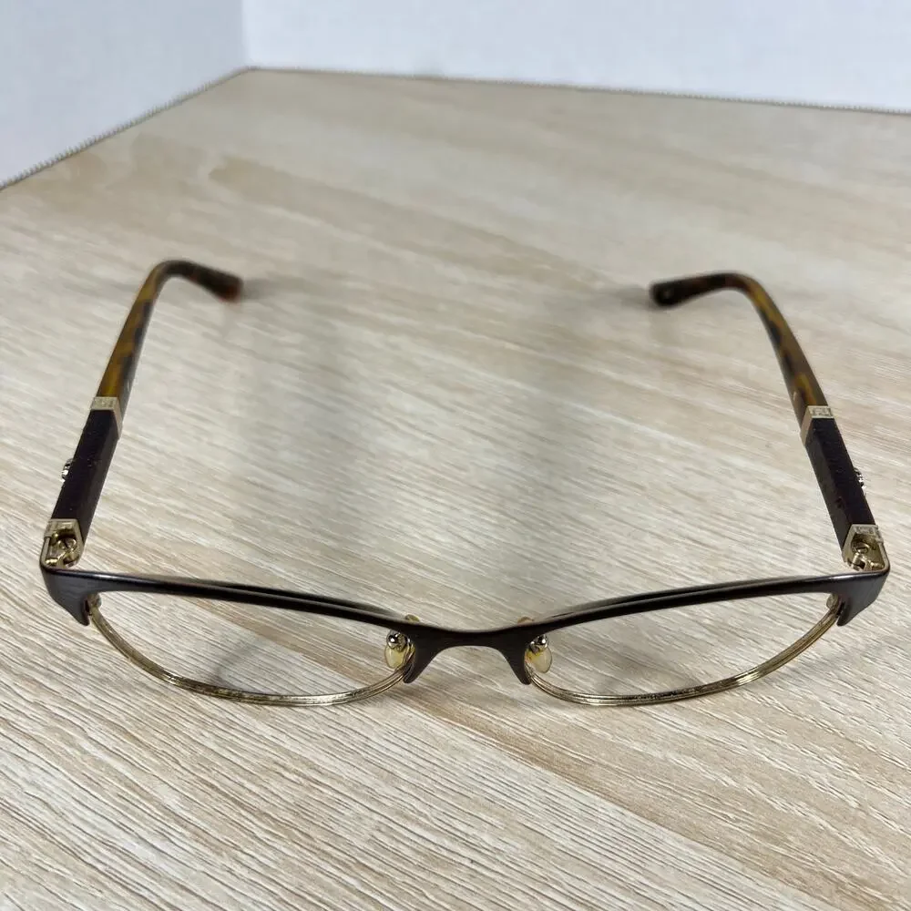 Versace Mod.1233-Q 1344 Eyeglasses Brown Metal Frames Only 53-17